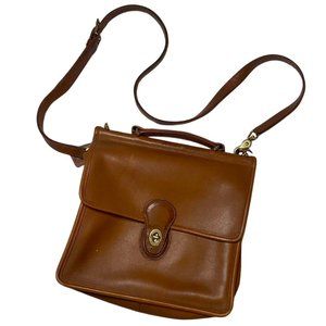 Vintage Coach Original Willis 9927 Satchel/Crossbody Bag British Tan Leather